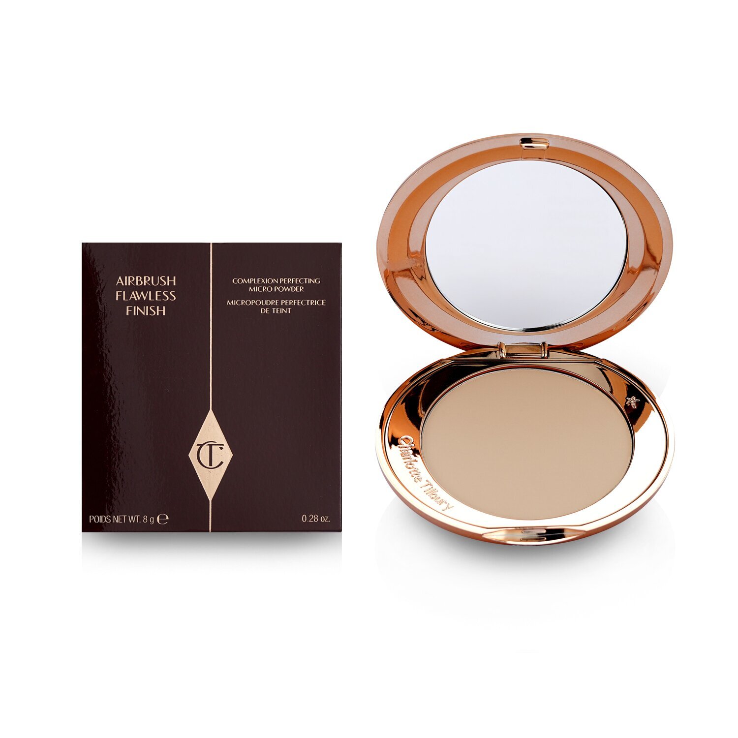 27470990602-1_XL پودر تثبیت کننده مات کننده ایربراش فلاولس شارلوت تیلبری Airbrush Flawless Finish Mattifying Powder Charlotte Tilbury - Image 1
